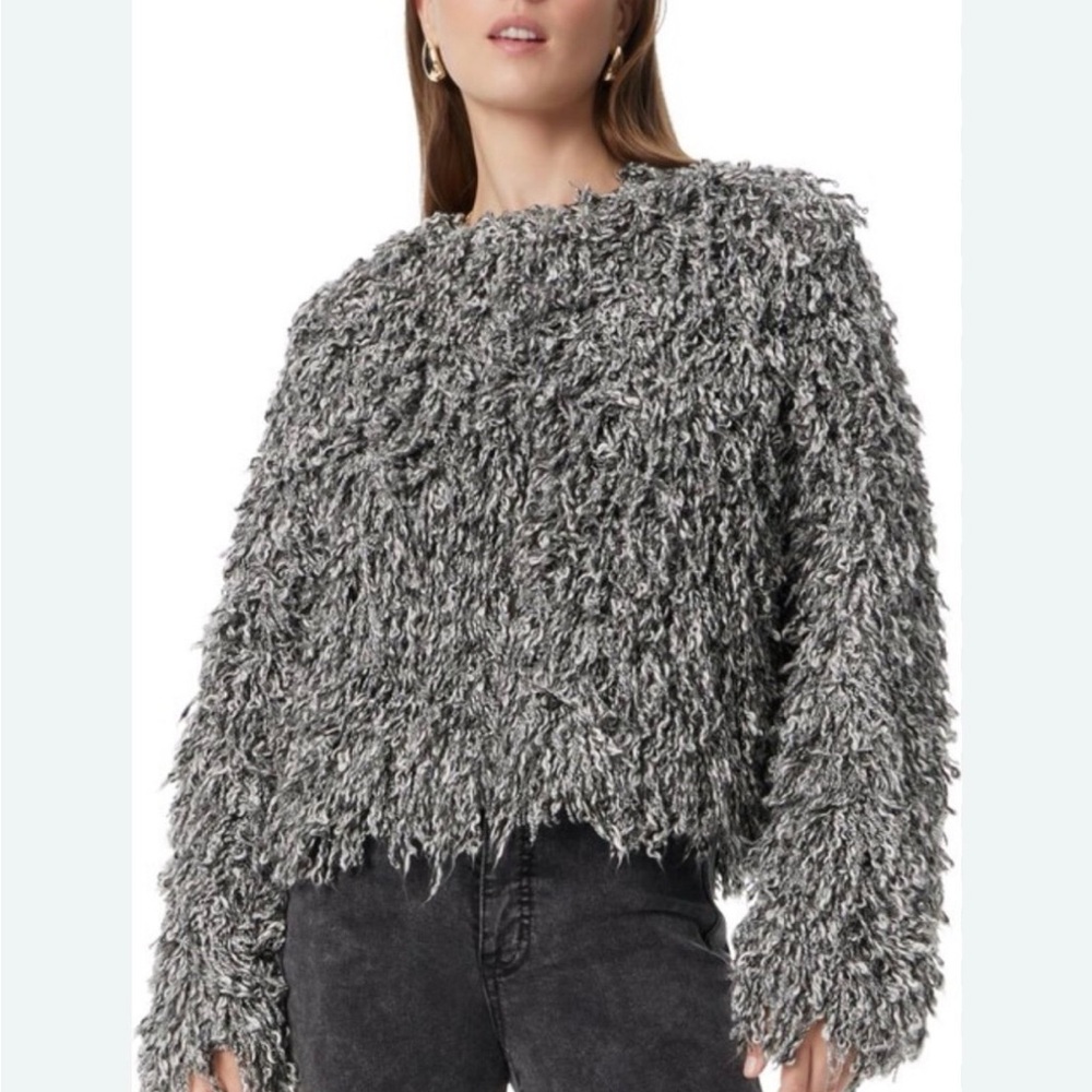 Sam Edelman Baelynn Shaggy Cardigan Sweater Size Small NWT